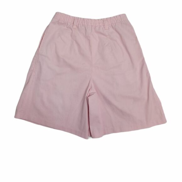 VINTAGE 90s shorts high rise pastel pink midi L - Picture 3 of 12